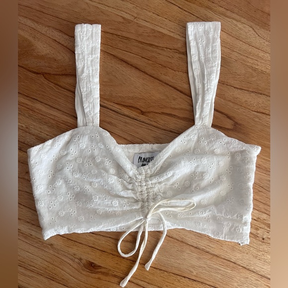 Princess Polly Tops - Princess Polly The Ini Eyelet crop top
